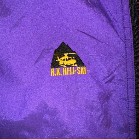 Early 90’s ski vest in purple/black. Medium(?) vintage - Picture 6 of 7